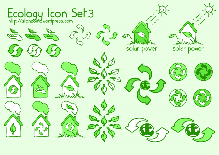 free vector Ecology Icon Set 3
